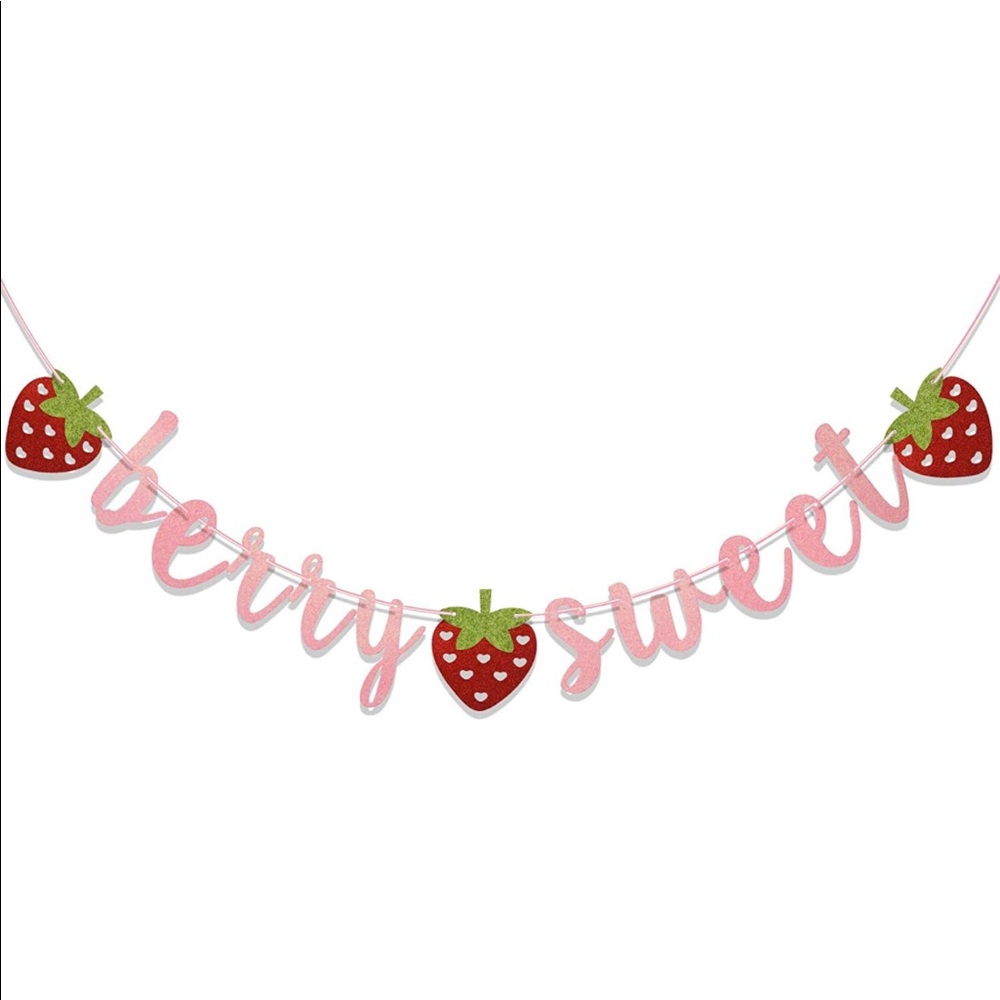 Strawberry Birthday Banner